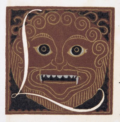 Gesichtsmaske, veröffentlicht 1922 (Pochoir-Druck) von Francois Louis Schmied