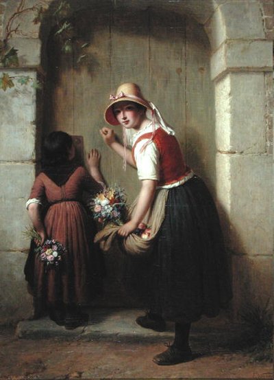 Die Blumenverkäuferinnen von Francois Verheyden