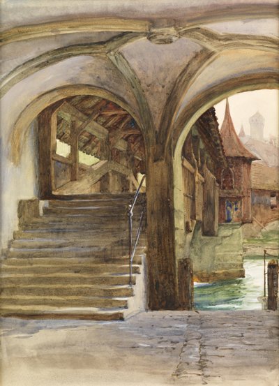 Brücke in Luzern von Frank Dicksee