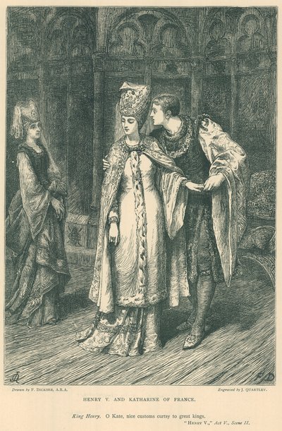 Illustration für Shakespeares König Heinrich V von Frank Dicksee