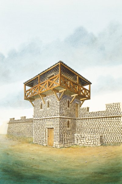 Hadrianswall: Brunton Turm, 2. Jahrhundert, ca. 1990-2010 von Frank Gardiner