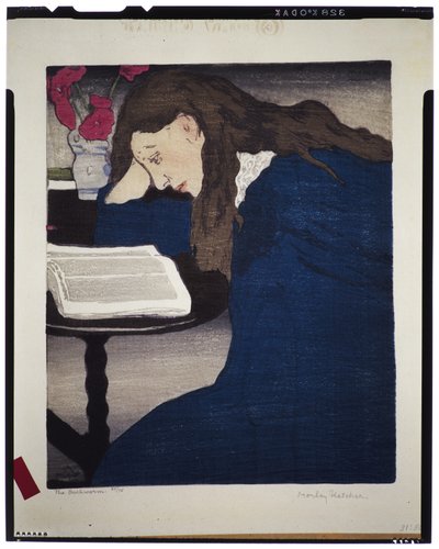 Der Bücherwurm, ca. 1920-25 von Frank Morley Fletcher