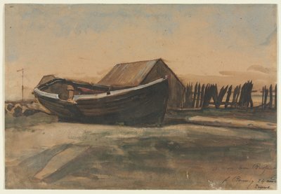 Boot am Strand, Le Tréport von François Bonvin