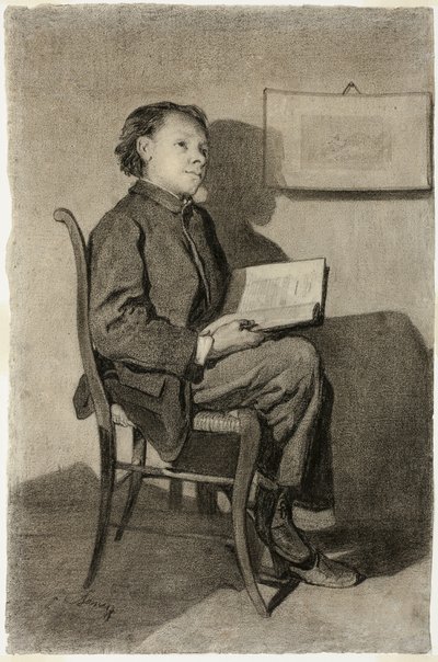 Junge beim Lesen von François Bonvin