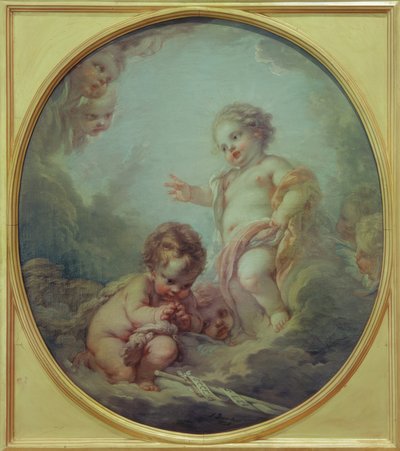 Das Jesuskind segnet Johannes den Täufer von François Boucher