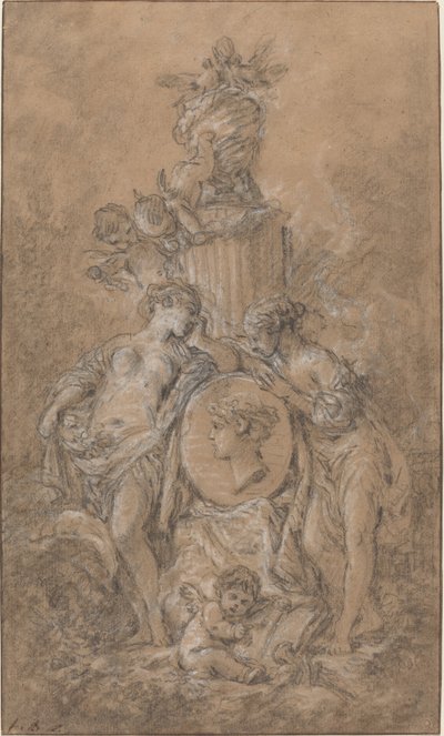 Entwurf für ein Grabdenkmal von François Boucher