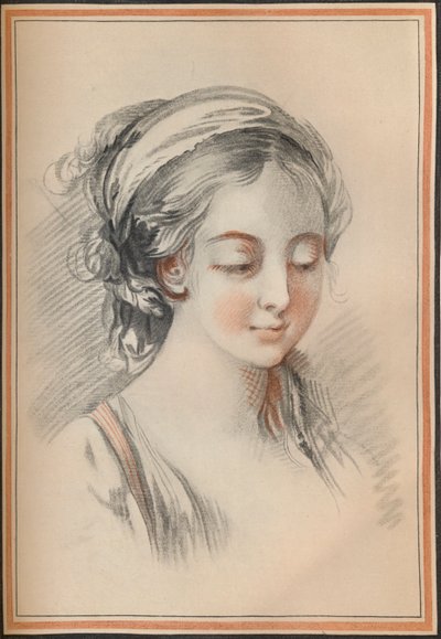 Kopf eines Mädchens, um 1746 von François Boucher