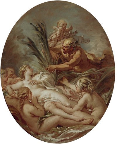 Pan und Nymphe Syrinx, 1760-1765 von François Boucher