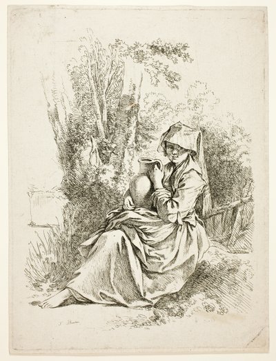 Bäuerin mit Krug von François Boucher
