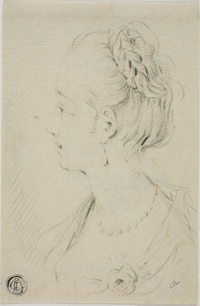 Profilbüste einer jungen Frau von François Boucher