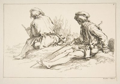 Blatt mit Skizzen, 1753 von François Boucher