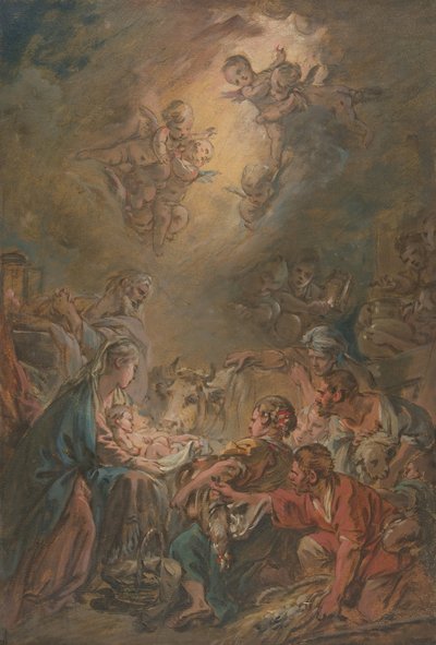 Die Anbetung der Hirten von François Boucher