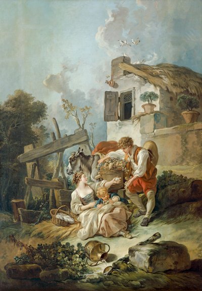 Der Austausch von Produkten, 1768 von François Boucher