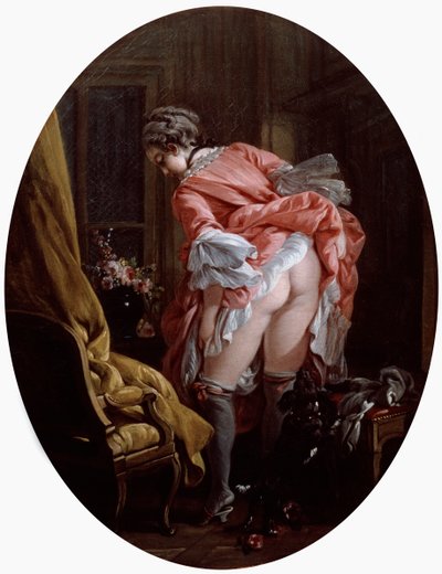 Der gehobene Rock, 1742 von François Boucher
