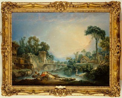 Die rustikale Brücke, ca. 1756 von François Boucher