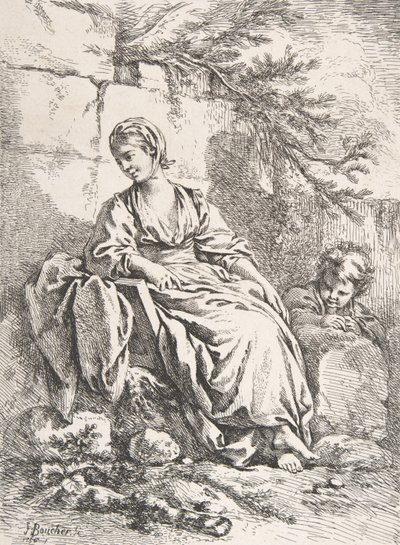Das ruhende junge Mädchen, 1756 von François Boucher