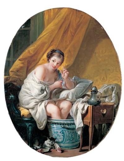 Junge Frau beim Fußbad, 1766 von François Boucher