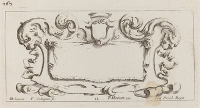 Kartusche von François Collignon after Stefano Della Bella
