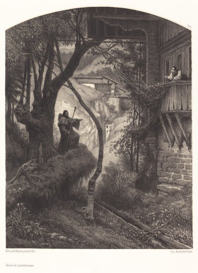 Tal von Lauterbrunnen von François Edouard Bertin