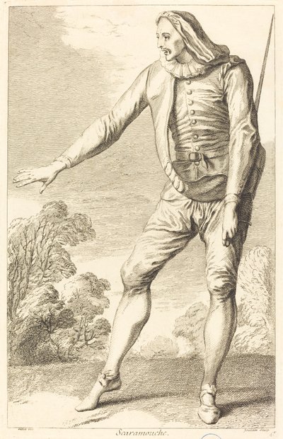 Scaramouche von François Joullain after Claude Gillot