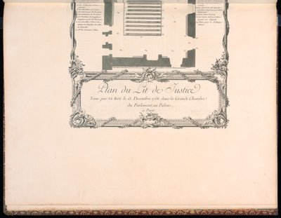 Plan des Lit de Justice von Francois Nicolas Martinet