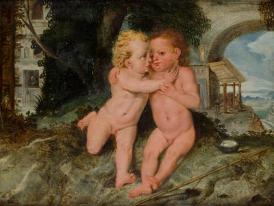 Christuskind mit Johannesknaben von Frans Floris