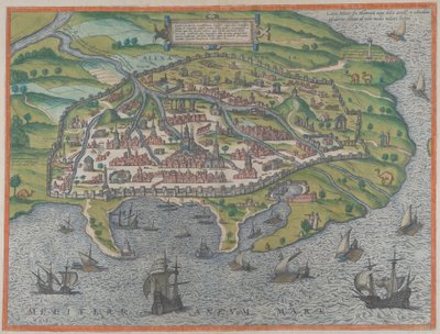 Karte von Alexandria, 1575 von Frans Hogenberg