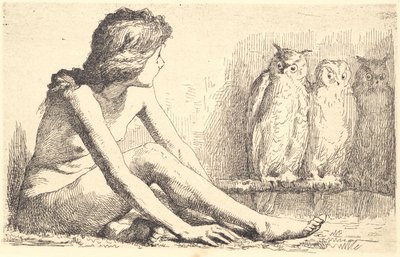 Das Mädchen mit den Eulen von Frans Schwartz