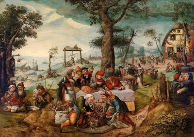 Das Verspotten menschlicher Torheiten von Frans Verbeeck
