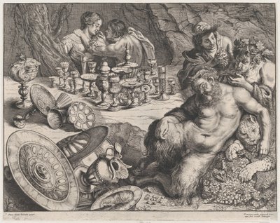 Bacchus und betrunkener Silenus (1640-60) von Frans van den Wyngaerde