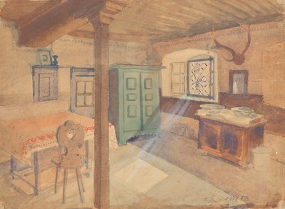 Bauernstube in Tragöß von Franz Barwig d. Ä.