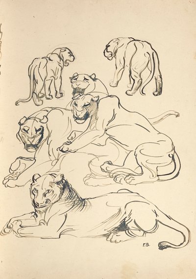 Sechs Pumas von Franz Barwig d. Ä.