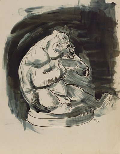 Sitzender malayischer Bär von Franz Barwig d. Ä.