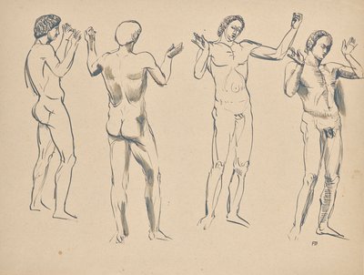 Vier Skizzen zum Redner von Franz Barwig d. Ä.