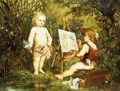 Tummelnde Putti von Franz Eybl