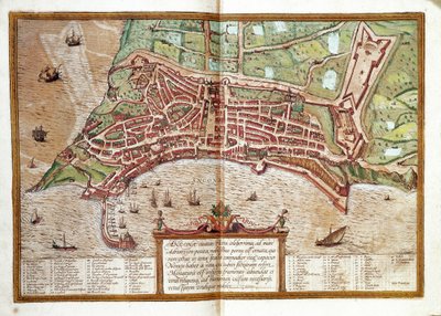 Karte von Ancona von Franz Hogenberg
