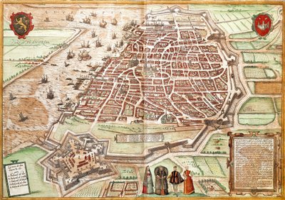 Karte von Antwerpen (Gravur) von Franz Hogenberg
