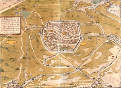 Plan von Leiden, Niederlande von Franz Hogenberg