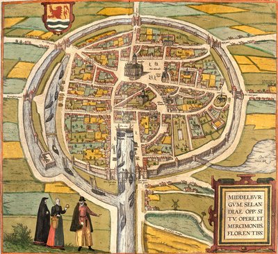 Plan von Middelburg, Niederlande von Franz Hogenberg