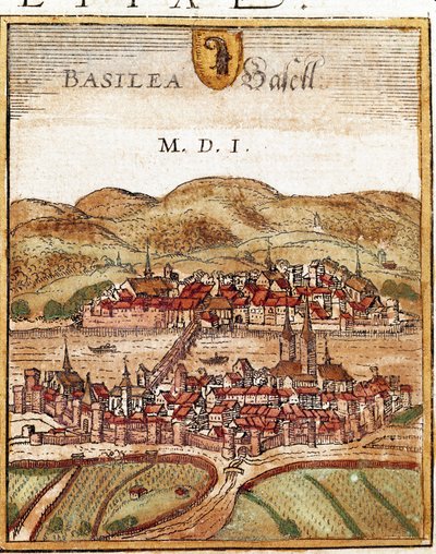 Ansicht von Basel - Schweiz von Franz Hogenberg