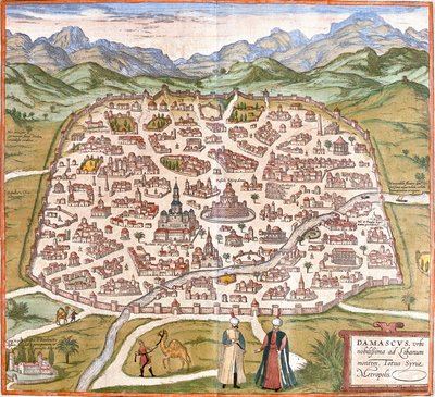 Ansicht von Damaskus, Syrien von Franz Hogenberg