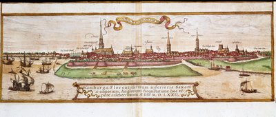 Ansicht von Hamburg (Gravur) von Franz Hogenberg