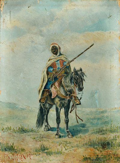 Beduine zu Pferd von Franz Josef Georg Illem
