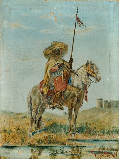 Mexikaner zu Pferd von Franz Josef Georg Illem