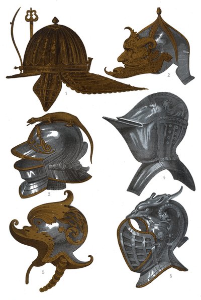 Helme aus der Armeria Real, Madrid von Franz Kellerhoven