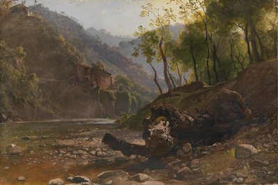 Ansicht eines bewaldeten Flusses von Franz Ludwig Catel