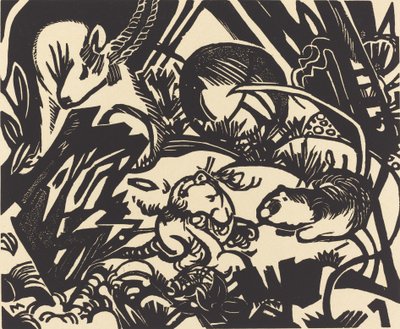 Tierlegende, 1912 von Franz Marc