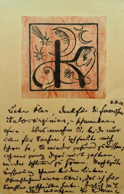 Exlibris Bernhard Koehler von Franz Marc