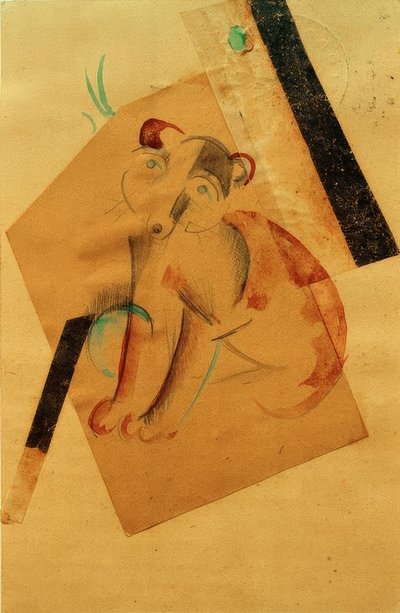 Hund in Erwartung von Franz Marc