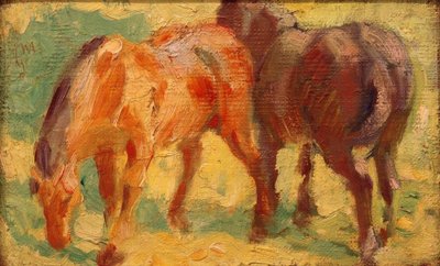Kleines Pferdebild von Franz Marc